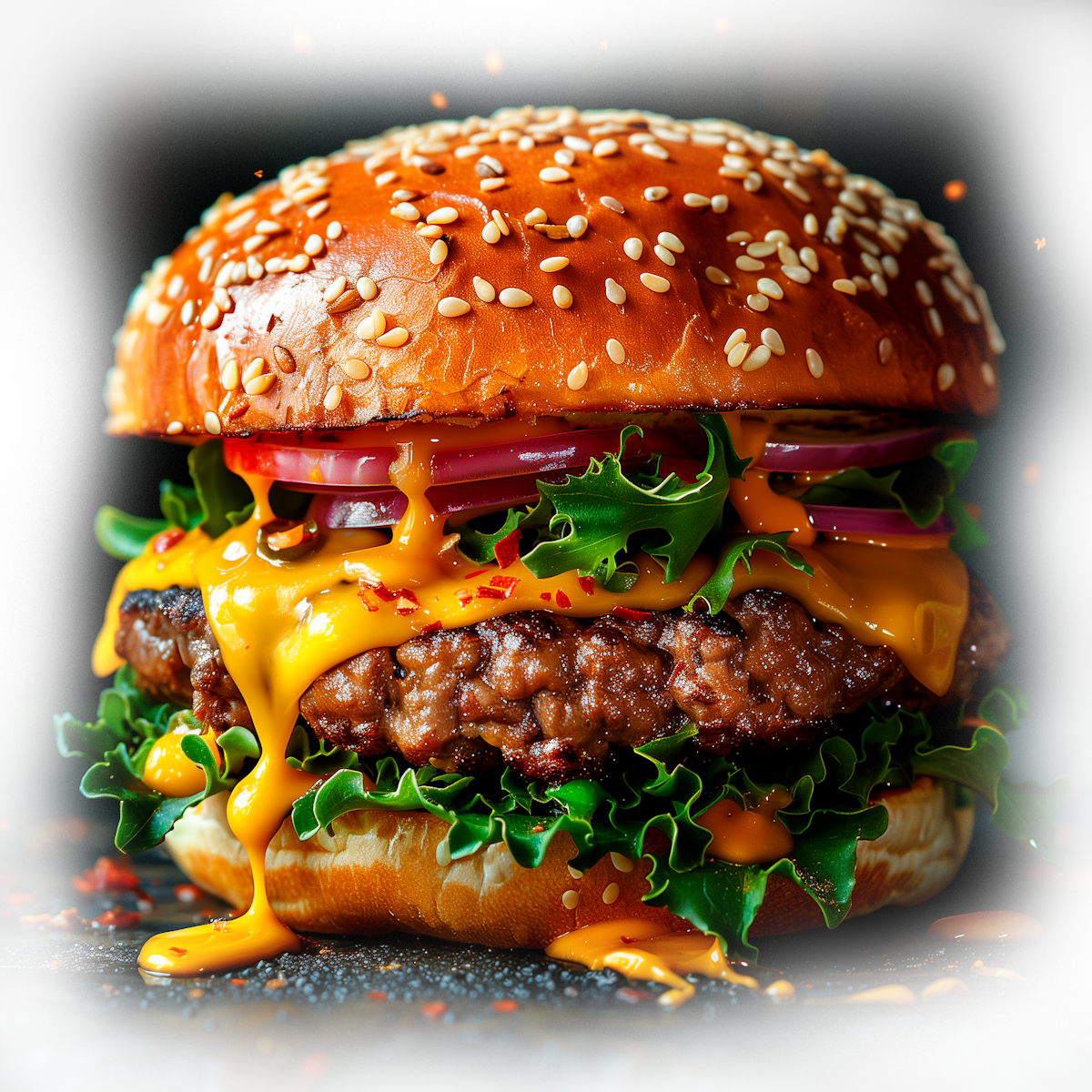 Hamburguesa gourmet con bacon crujiente en Bacon Love